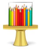 PENCIL Print A4 Cake Wrap/Cake Ribbon Cake Topper wafer/icing (Icing paper) - Buy Online on GoSupps.com