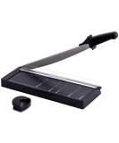 TIANSE Paper Trimmer-12 8 to 12 Sheet Capacity  Paper Cutter Guillotine- with Safety Blade Lock Heavy Duty Metal Base Paper Cutting Board for Home  Office School-Black - Buy Online on GoSupps.com