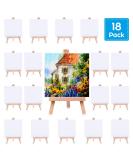 Mini Canvases 18 Pack with Mini Easel - 4x4 Inches Painting Kit for Kids & Teens - Acrylic, Oil, Watercolor - Art Canvases Set - Buy Online on GoSupps.com
