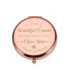 I Love You Mom Rose Gold Compact Mirror - Sentimental Mother's Day Gift from Daughter/Son - Buy Online on GoSupps.com