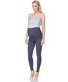 SoftSail Maternity Leggings with Belly Support Over Bump - High Waisted Stretchy Cotton Trousers for Pregnancy Wear - 10 Denim - Buy Online on GoSupps.com