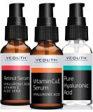 Retinol Face Serum with Vitamin C, Hyaluronic Acid - Anti-Aging & Hydrating Women's Face Serum - YEOUTH 3x1 fl - Buy Online on GoSupps.com