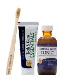 Dental Herb Company Tonic Mouthwash & Essentials Toothpaste Travel Kit - Natural Relief for Bad Breath Bleeding Gums & Irritated Gums - 2 oz Mouthrinse & 1 oz Toothpaste - Buy Online on GoSupps.com