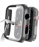YMHML Apple Watch 42mm Series 3/2/1 Case with Tempered Glass Screen Protector - Black - Buy Online on GoSupps.com