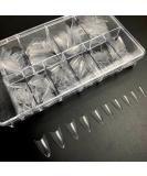 500pcs Clear Almond Shaped Nail Tips | Half Cover Acrylic Nail Professional Supplies - Buy Online on GoSupps.com