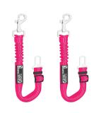 2 Pack Premium Car Seat Belt for Dogs Cats Pets Adjustable Safety Heavy Duty Elastic Lead Harness for Cars with Elastic Nylon Bungee Buffer (Pink) - Buy Online on GoSupps.com