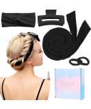 Heatless Curlers Headband Heatless Curls For Sleeping Overnight Heatless Hair Curling Set Soft Heatless Curling Rod Headband No Heat Wave Hair Curlers With Hair Clip Styling Tools For Long Medium Hair Black - Buy Online on GoSupps.com