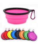 Coolon Collapsible Dog Bowl - Foldable Portable Water Bowl for Cats & Dogs 650ml Pink with Carabiners | Perfect for Travel - Buy Online on GoSupps.com