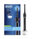 Oral-B Pro 2 2000 Electric Toothbrush - Rechargeable Black Handle & CrossAction Head - International Shipping Available - Buy Online on GoSupps.com