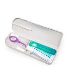 Dental Retainer Travel Case with Aligner Removal Tool - Compact Holder for Retainers, Partial Dentures, Guards, Aligners - Includes Toothbrush & Toothpaste Box - Buy Online on GoSupps.com