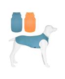 Kickred 2 Pack Dog Shirts - Fast Drying Breathable Sleeveless Vests for Medium & Large Dogs | Mint Blue & Orange Yellow Pet Clothing - Buy Online on GoSupps.com