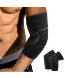 GIRYES 2-Piece Elbow Brace Set for Men and Women - Arm Compression Sleeve for Tennis & Golfers Elbow, Weightlifting, Tendonitis, Joint Pain - Size S, Black Grey - Buy Online on GoSupps.com