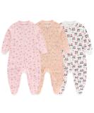 MAMIMAKA Baby Girls 3-6 Months Footed Pajamas - 4 Stars Fox Design - Love Mom&Dad - Buy Online on GoSupps.com