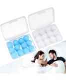 24-Pack Reusable Silicone Ear Plugs for Sleeping - Noise Cancelling Earbuds for Snoring, Airplanes, Work & Study - Buy Online on GoSupps.com