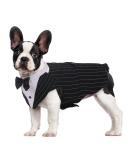 Kuoser Dog Smoking Suit & Bandana Set | Stylish Formal Pet Clothing for Weddings Halloween & Parties | Sizes S-XXL Back Length 29 cm - Buy Online on GoSupps.com