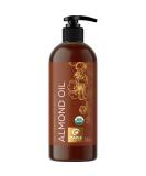 Pure Organic Sweet Almond Oil - Moisturizing Oil for Hair, Skin & Nails | 16 Fl. Oz - Buy Online on GoSupps.com