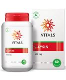 Buy Vitals L-Lysine 500mg - 100% Vegan Essential Amino Acid Capsules - 60 Count for Optimal Health - Buy Online on GoSupps.com