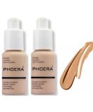 Aquapurity Phoera Full Coverage Foundation 30ml (2PCS 105 SAND) - Oil Control, Long Lasting, Flawless Cream Smooth - Pack of 1 - Buy Online on GoSupps.com