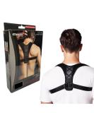 Stayfit Posture Corrector: Adjustable Unisex Back Brace for Upper Back Pain Relief and Support - Spine Neck Straightener Strap in Black - Buy Online on GoSupps.com