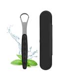 Tongue Scraper - Stainless Steel Tongue Cleaner for Adults & Kids | Travel Case Included | Reduce Bad Breath | Black - Buy Online on GoSupps.com
