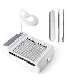 Nail Dust Collector for Acrylic Nails with Powerful Suction Fan - Includes Stainless Steel Cuticle Pusher | Manicure Tool - Buy Online on GoSupps.com