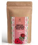 Hibiscus & Bulgarian Rose Tea by Amelia Rose | 50 Tea Bags | 100% Natural Hibiscus & Bulgarian Rose Damascena Flowers | Caffeine Free - Buy Online on GoSupps.com