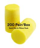 3M Ear Plugs 200 Pairs/Box E-A-R Classic Plus 310-1101 Uncorded Disposable Foam NRR 33 For Drilling Grinding Machining Sawing Sanding Welding Slightly Longer Ear Plug 1 Pair/Pillow Pack Yellow - Buy Online on GoSupps.com