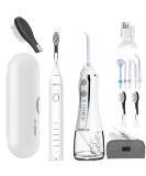 Cordless Water Flosser & Electric Toothbrush Combo for Whiter Teeth and Healthier Gums - Ideal for Oral Braces - Buy Online on GoSupps.com