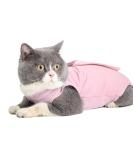 Easy Joy Recovery Suit for Cats | Postoperative Litter Clothing for Abdominal Wounds & Skin Diseases | Soft Indoor Pet Apparel (Small Pink) - Buy Online on GoSupps.com