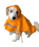 OCSOSO Waterproof Dog Raincoat with Hood & Harness - Reflective Light Jacket for Small Dogs (Orange XS) - Buy Online on GoSupps.com