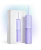 AquaClean Duo Water Flosser - Portable Waterproof Teeth Cleaner with Nozzle & Travel Bag | Dentist Designed Cordless Flosser for Braces - Pastel Purple - Buy Online on GoSupps.com