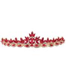 Beaupretty Women s Bridal Crown Headband - Crystal Leaves Wedding Headpiece in White & Red - Buy Online on GoSupps.com