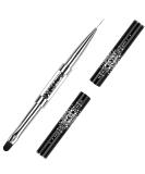 LEQ Dual-Ended Nail Design Brush | Rhinestone Handle UV Gel Nail Art Tool - Buy Online on GoSupps.com