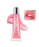Glossy Plumping Lip Gloss | Clear Glitter | Hydrating Lip Glow Oil - Long Wear, Non Sticky & Sparkly - Shiny Jelly Lip Gloss for Women - Buy Online on GoSupps.com