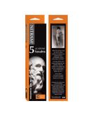 Nitram Academie Fusains Fine Art Charcoal HB Box of 5 5 Count (Pack of 1) Black - Buy Online on GoSupps.com