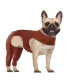 Buy Hjyokuso Recovery Suit for Dogs - Leg Surgery & Licking Prevention Sleeves - Size S Brown - Buy Online on GoSupps.com