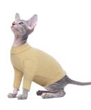 Pumyporeity Sphynx Cat Sweater | Soft Cotton T-Shirt Vest for Hairless Cats | Breathable & Skin-Friendly Clothing (Khaki Size S) - Shop Now! - Buy Online on GoSupps.com