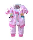 Yao Baby Girls 3 Piece Set - T Shirt, Vest, and Pants | Pink | 12-18 Months - Buy Online on GoSupps.com