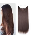 Silk-Co Hair Extensions - Smooth Synthetic Extensions with Invisible Cord | Medium Brown 60cm | Perfect for Hair Sealing & Natural Look - Buy Online on GoSupps.com