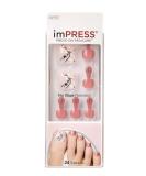 KISS imPRESS Press-on Pedicure (BIPT011-Sandy Shores) Chevron - Buy Online on GoSupps.com