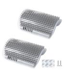 2PCS Cat Self Corner Groomer Wall Corner Massage Comb Cat Corner Groomer Brush for Long Short Hair Cats Hair Combing - Buy Online on GoSupps.com