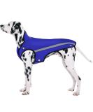 Slowton Winter Dog Jacket | Soft Flannel Coat with Adjustable Fit | Waterproof & Windproof | Reflective Stripes | Warm L Blue - Buy Online on GoSupps.com