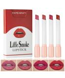 4 Colors Matte Lipstick Set - Long Lasting Waterproof Lip Tint Stain Mini Tubes | High Pigmented Velvet Lip Gloss - Buy Online on GoSupps.com