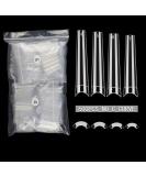 SWETIDY XXL Clear Acrylic Nail Tips - 600pcs Refill in Sizes 4-7 | Square Shape Half Cover Coffin Nails - Buy Online on GoSupps.com