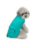 Docio XL Turquoise Dog Winter Coat - Padded Jacket with Crawl Bag for Small Dogs - Buy Online on GoSupps.com