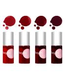 4 Pcs Fruit Lip Stain Set - Vivid Watery Lip Tint Gloss - Plump Velvet Lip Stain - Matte Liquid Lipstick - Long Lasting & Waterproof (4 Colors) - Buy Online on GoSupps.com
