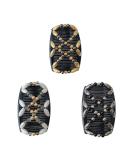 Lovef 3Pcs Comb Hair Clips for Women and Girls - Stylish Tribal Design in White, Black, and Gold - Fashionable Hair Accessories for Easy Dos - Buy Online on GoSupps.com