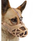 Mayerzon Breathable Dog Muzzle - Stops Biting Barking & Chewing - X-Large Brown for Small Medium & Large Dogs - Ideal for Aggressive Breeds - Buy Online on GoSupps.com