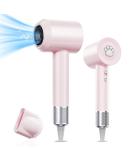 High-Speed 105 000 RPM Ionic Hair Dryer Lightweight Travel Blow Dryer with Magnetic Nozzle (Pink - Buy Online on GoSupps.com