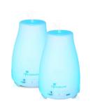 2 Pack 200ml Essential Oil Diffuser Ultrasonic Aromatherapy Cool Mist Humidifiers with LED Lights - Ideal for Home, Office & Bedroom - Buy Online on GoSupps.com